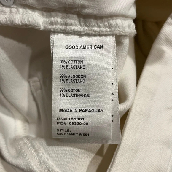 NWOT GOOD AMERICAN Good Waist Wide Leg Palazzo Pant White Jeans - Picture 10 of 16